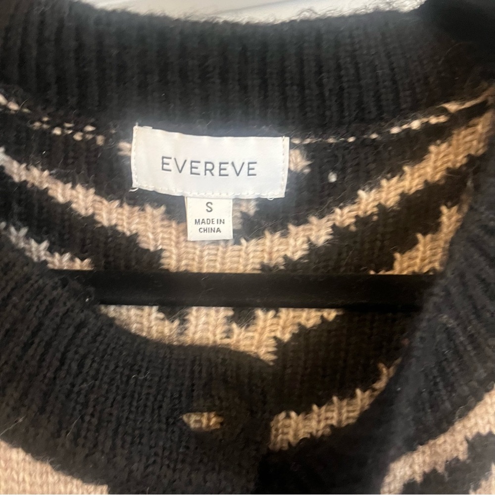 Evereve - Wyatt Cardigan Sweater - black/latte - size S - Picture 7 of 13